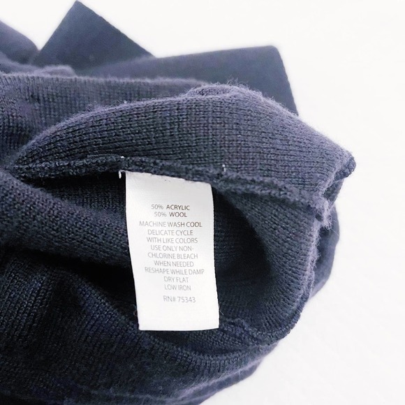 Tahari Black Flared Wool Skater Skirt Ruffled Hem SZM - Picture 5 of 6